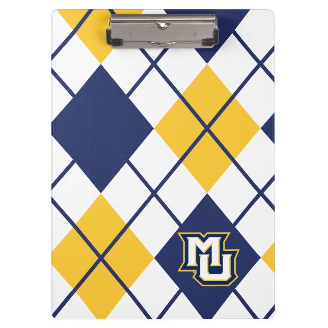 Marquette University Argyle Clipboard (Front)
