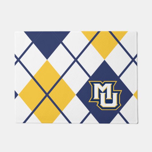 Marquette University Argyle Doormat