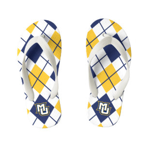 Marquette University Argyle Kid's Flip Flops