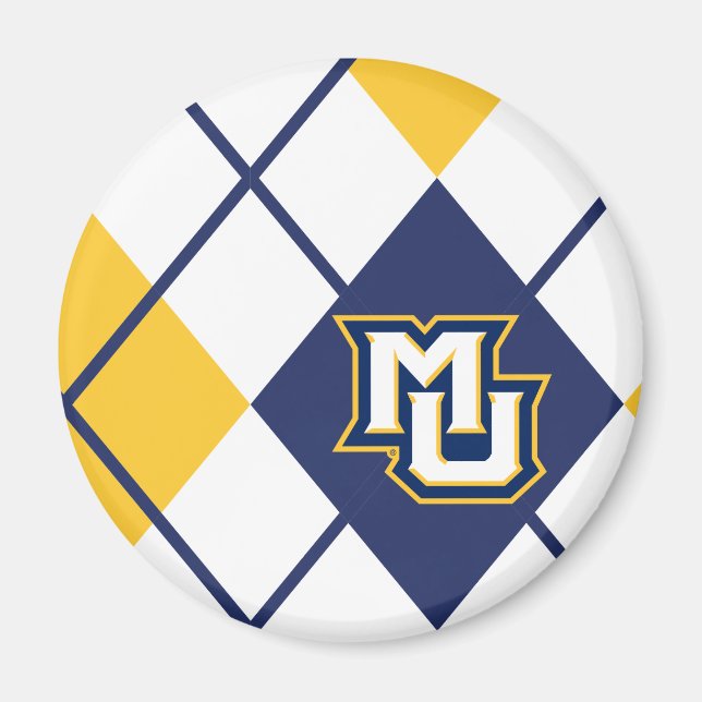 Marquette University Argyle Magnet (Front)