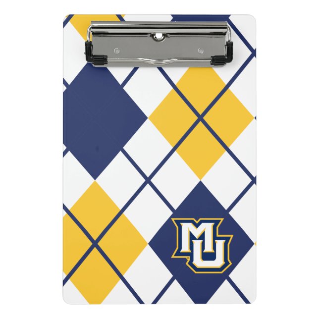Marquette University Argyle Mini Clipboard (Front)