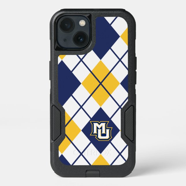 Marquette University Argyle Otterbox iPhone Case (Back)