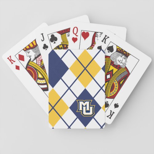 Marquette University Argyle Poker Cards
