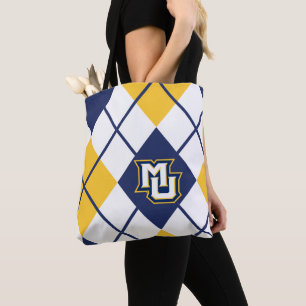 Marquette University Argyle Tote Bag