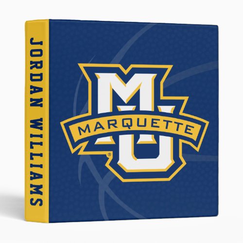 Marquette University Basketball 3 Ring Binder