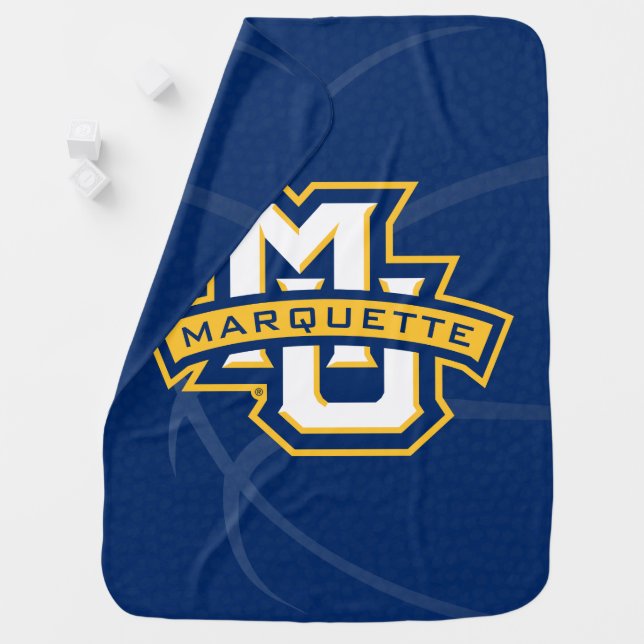 Marquette University Basketball Baby Blanket (In Situ)