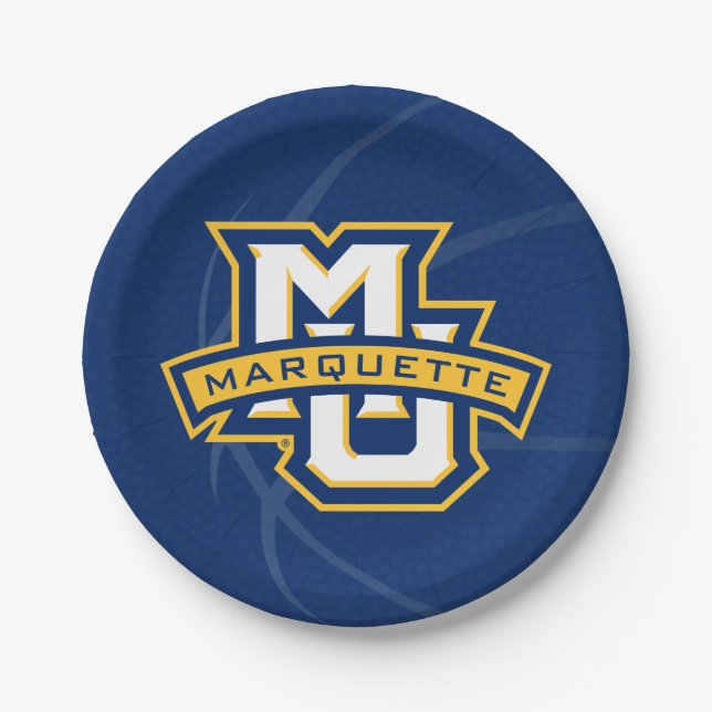 Marquette University Basketball Paper Plates (Front)