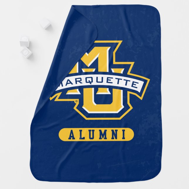 Marquette University Distressed Baby Blanket (In Situ)