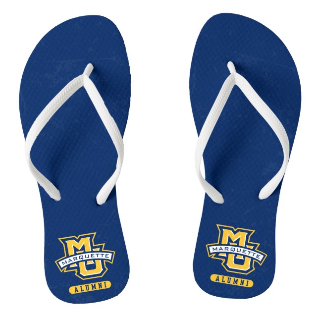 Marquette University Distressed Flip Flops (Footbed)
