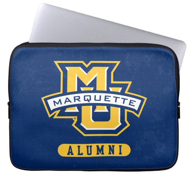 Marquette University Distressed Laptop Sleeve (Front)