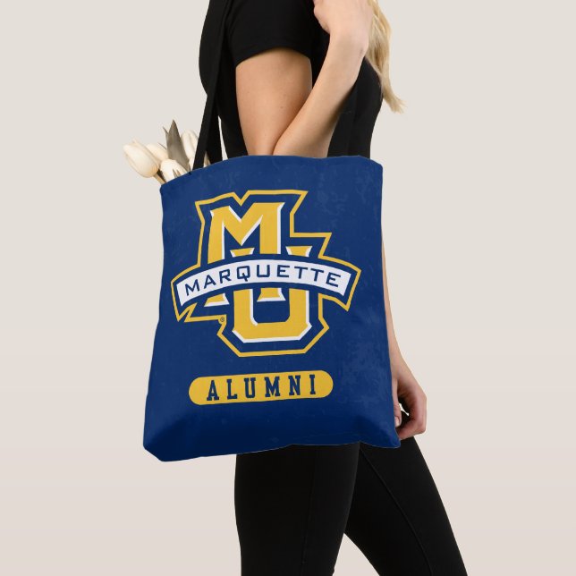 Marquette University Distressed Tote Bag (Close Up)