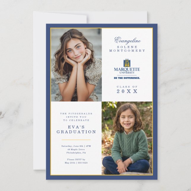 Marquette University Graduation Invitation (Front)