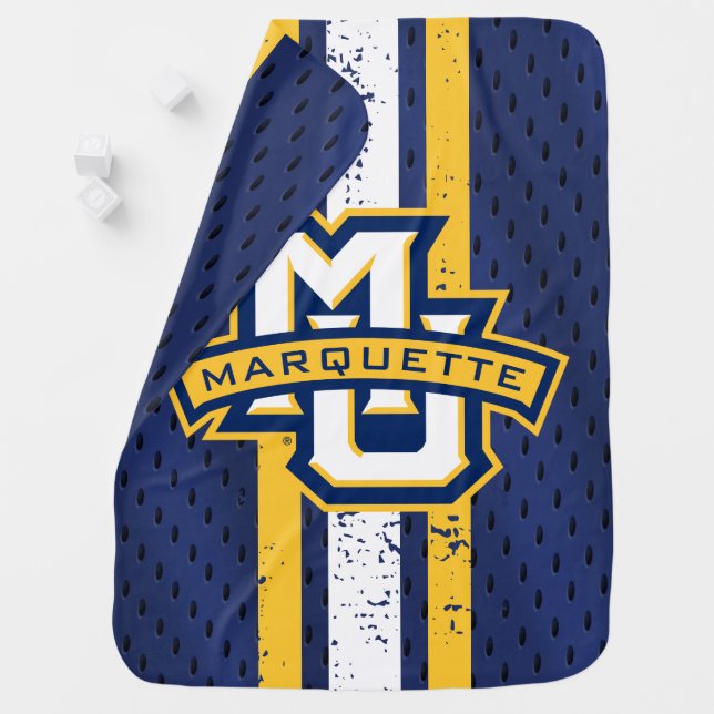 Marquette University Jersey Baby Blanket (In Situ)