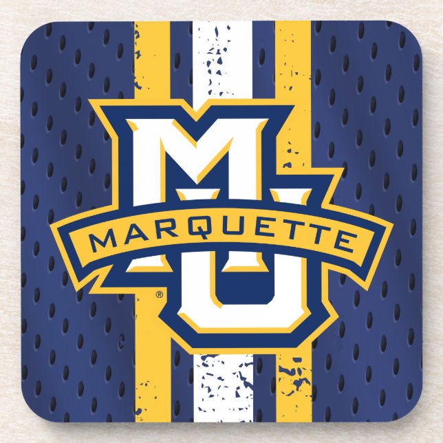 Marquette University Jersey Beverage Coaster (Front)