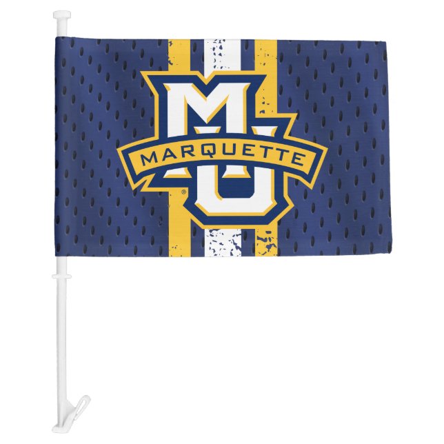 Marquette University Jersey Car Flag (Front)