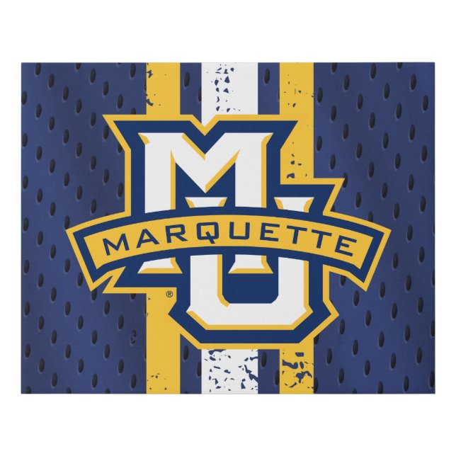 Marquette University Jersey Faux Canvas Print (Front)