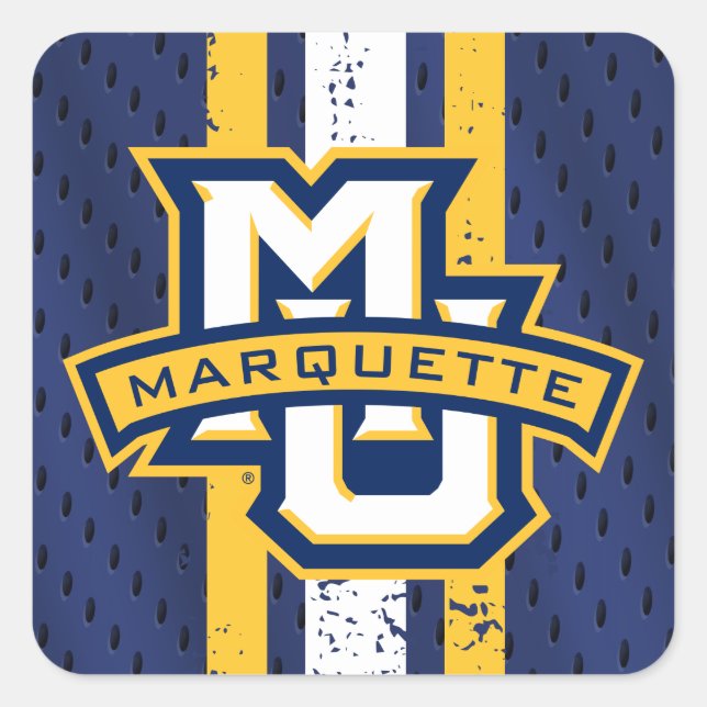 Marquette University Jersey Square Sticker (Front)