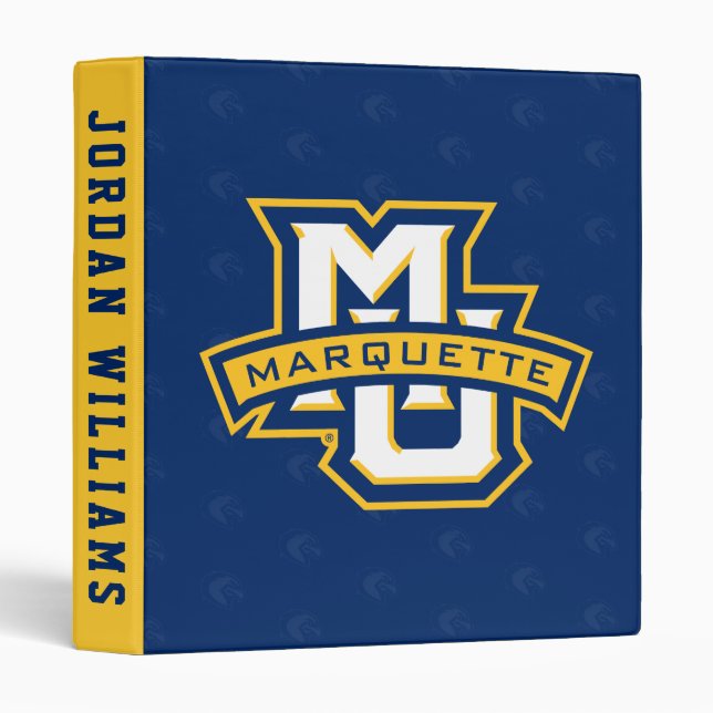 Marquette University Logo Watermark 3 Ring Binder (Front/Spine)
