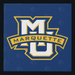 Marquette University Logo Watermark Faux Canvas Print<br><div class="desc">Check out these Marquette University designs! Show off your Marquette pride with these new University products. These make the perfect gifts for the MU student,  alumni,  family,  friend or fan in your life. All of these Zazzle products are customizable with your name,  class year,  or club. Go Golden Eagles!</div>
