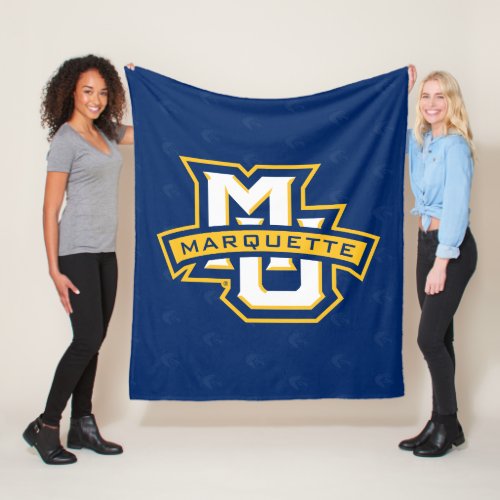 Marquette University Logo Watermark Fleece Blanket
