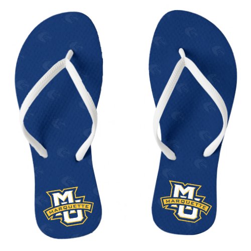 Marquette University Logo Watermark Flip Flops