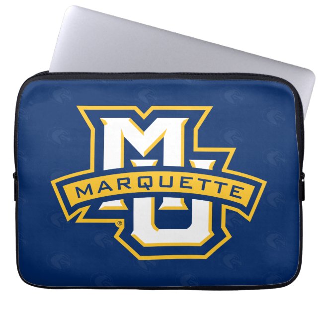 Marquette University Logo Watermark Laptop Sleeve (Front)