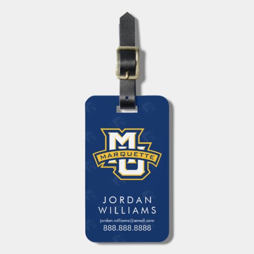 Marquette University Logo Watermark Luggage Tag