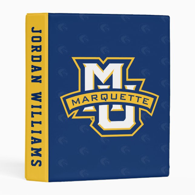 Marquette University Logo Watermark Mini Binder (Front/Spine)