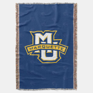 Marquette University Logo Watermark Throw Blanket