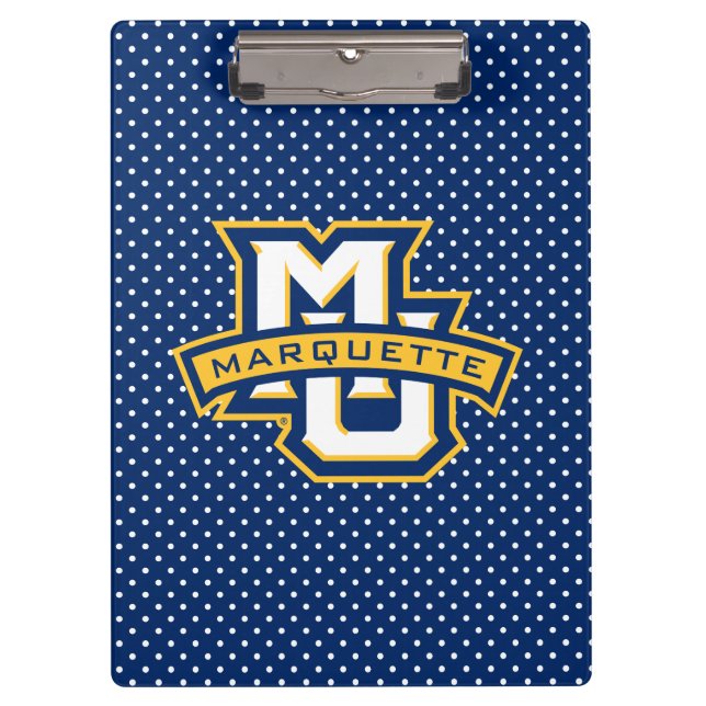 Marquette University Polka Dot Pattern Clipboard (Front)