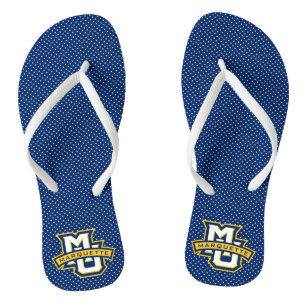 Marquette University Polka Dot Pattern Flip Flops