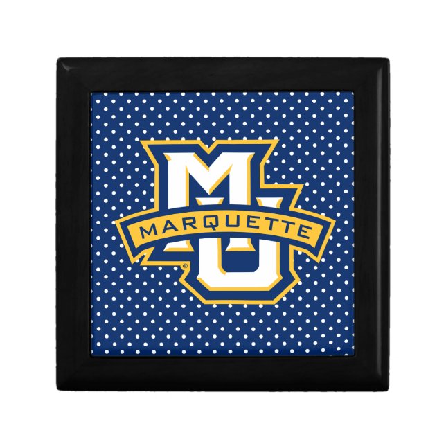 Marquette University Polka Dot Pattern Gift Box (Front)