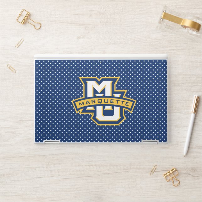 Marquette University Polka Dot Pattern HP Laptop Skin (Desk)