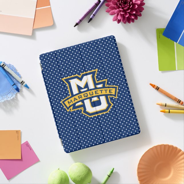 Marquette University Polka Dot Pattern iPad Smart Cover (In Situ)
