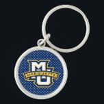 Marquette University Polka Dot Pattern Keychain<br><div class="desc">Check out these Marquette University designs! Show off your Marquette pride with these new University products. These make the perfect gifts for the MU student,  alumni,  family,  friend or fan in your life. All of these Zazzle products are customizable with your name,  class year,  or club. Go Golden Eagles!</div>