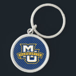 Marquette University Polka Dot Pattern Keychain<br><div class="desc">Check out these Marquette University designs! Show off your Marquette pride with these new University products. These make the perfect gifts for the MU student,  alumni,  family,  friend or fan in your life. All of these Zazzle products are customizable with your name,  class year,  or club. Go Golden Eagles!</div>