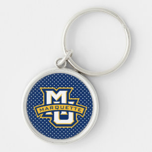 Marquette University Polka Dot Pattern Keychain