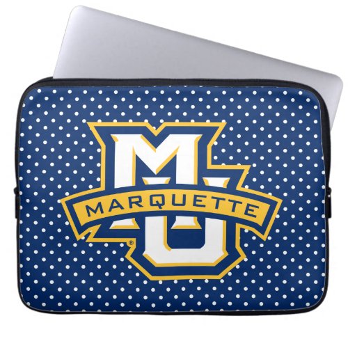 Marquette University Polka Dot Pattern Laptop Sleeve