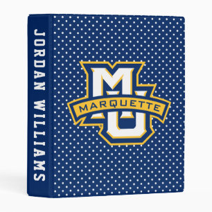 Marquette University Polka Dot Pattern Mini Binder