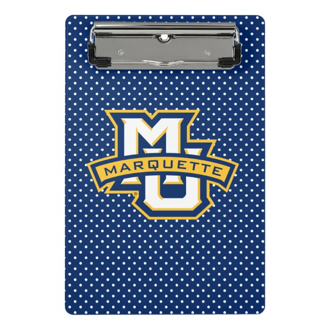 Marquette University Polka Dot Pattern Mini Clipboard (Front)