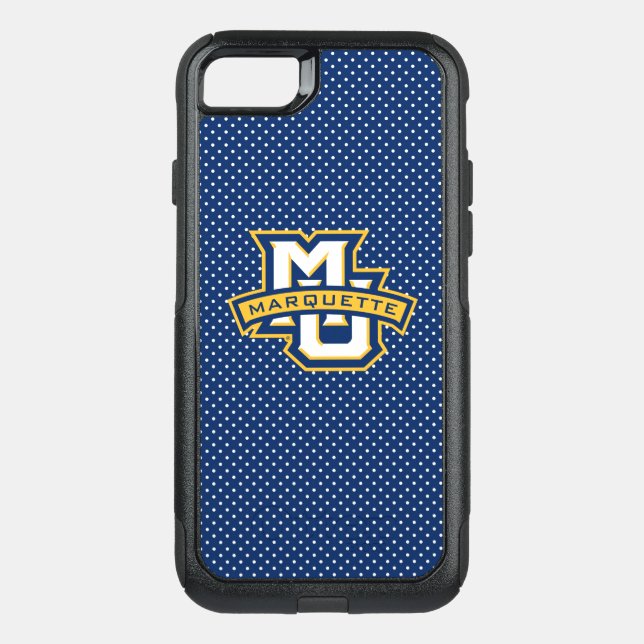 Marquette University Polka Dot Pattern Otterbox iPhone Case (Back)
