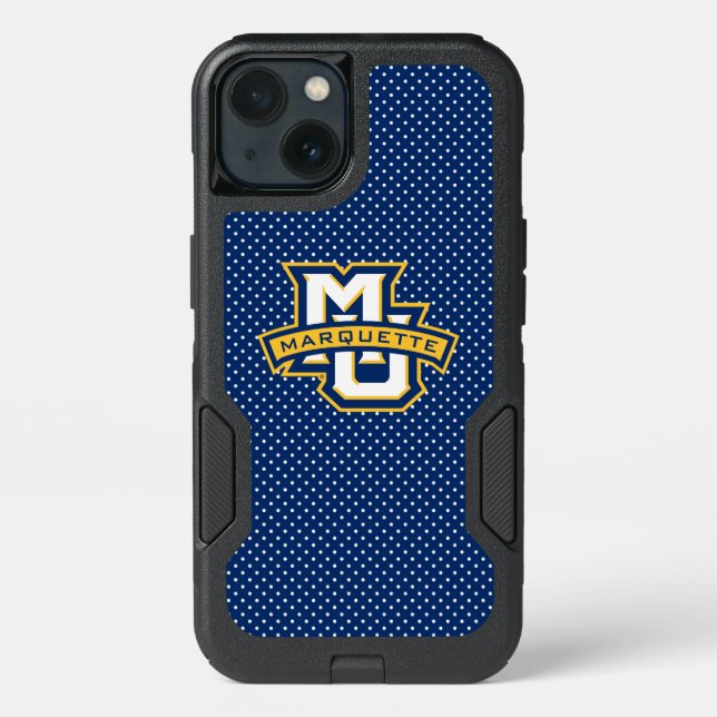 Marquette University Polka Dot Pattern Otterbox iPhone Case (Back)