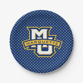 Marquette University Polka Dot Pattern Paper Plates