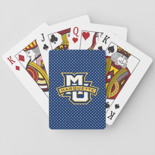 Marquette University Polka Dot Pattern Poker Cards