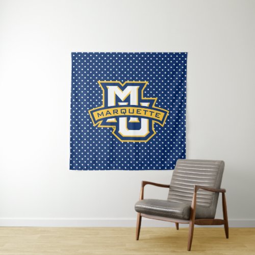 Marquette University Polka Dot Pattern Tapestry