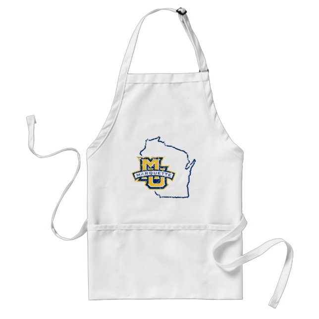 Marquette University State Love Adult Apron (Front)