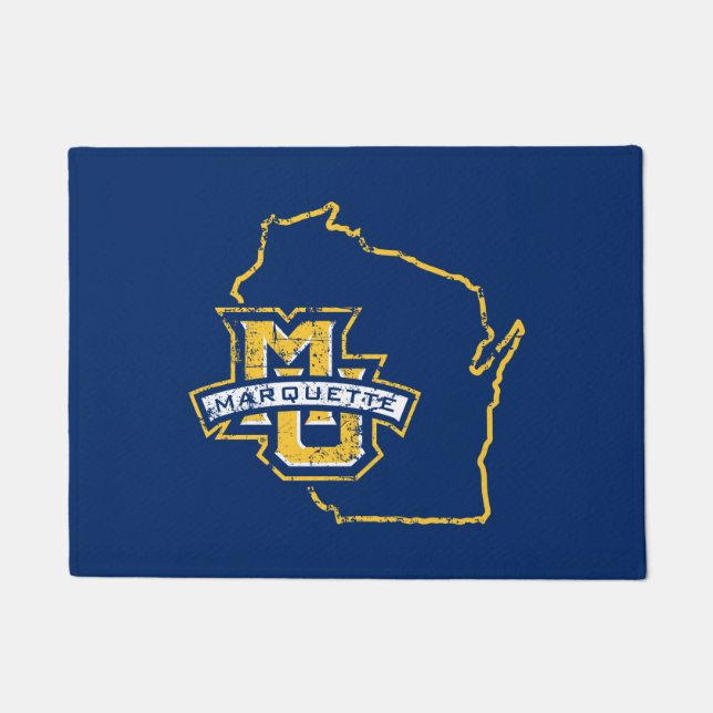 Marquette University State Love Doormat (Front)