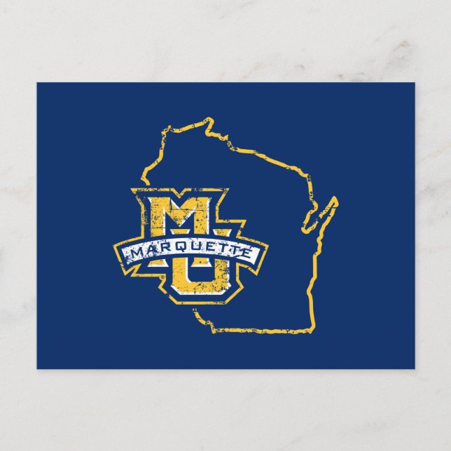 Marquette University State Love Invitation Postcard (Front)