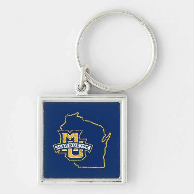 Marquette University State Love Keychain (Front)