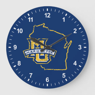 Marquette University State Love Large Clock